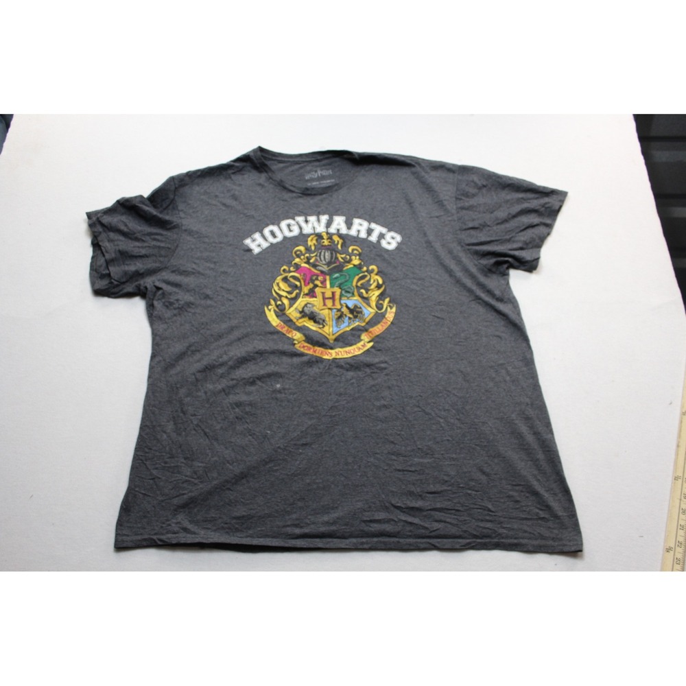 Harry Potter T-Shirt Women Double Extra Large Grey Good Hogwarts Crest Graphic